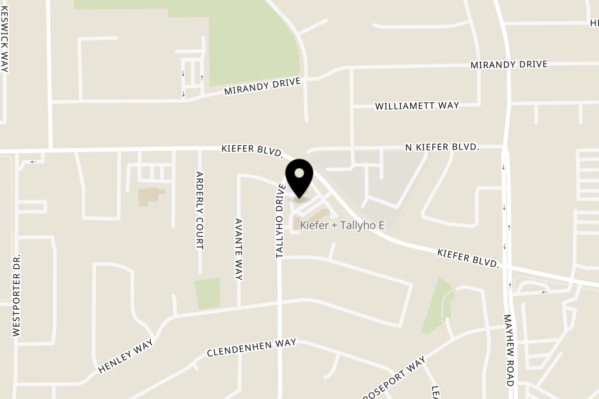 Map showing the location of The Sandwich Spot Rosemont on 9408 Kiefer Blvd in Sacramento